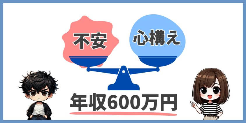 年収600万円の不安の心構え