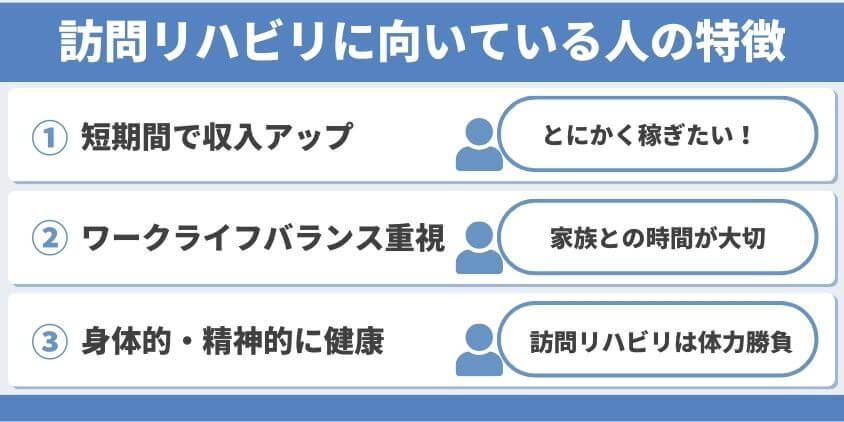 訪問リハビリに向いている人の特徴
