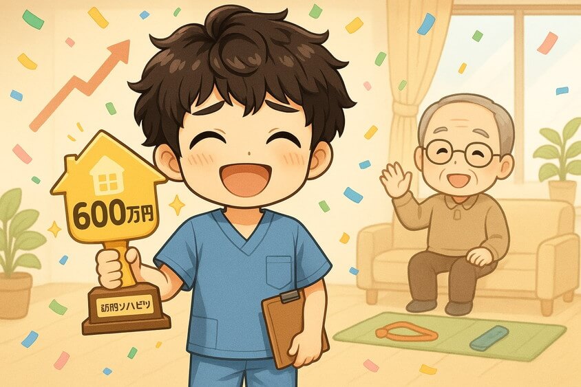 訪問リハビリの年収600万円
